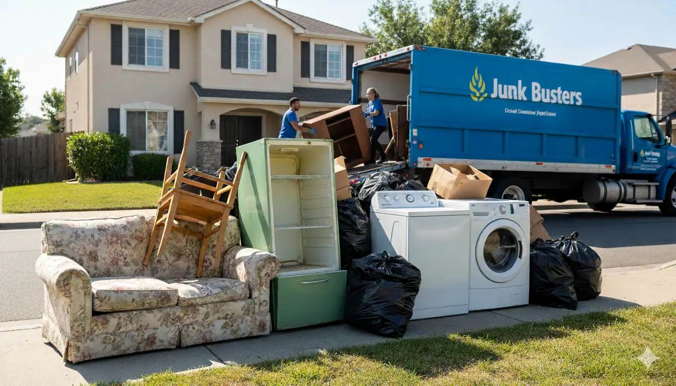 Furniture removal in Kingsport TN - old furniture and appliances ready for removal