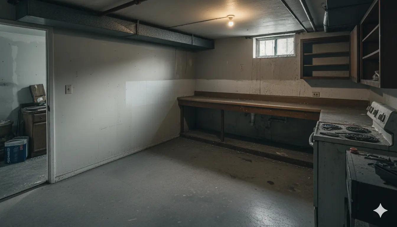 Same basement, cleared after removal
